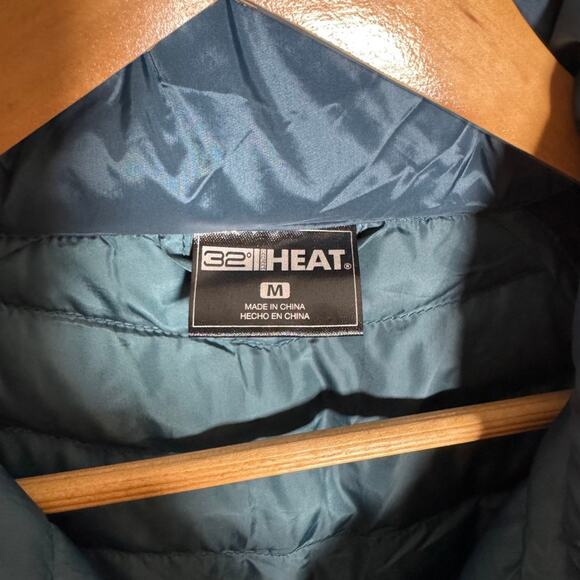 32 Degrees Women’s Teal Black Lightweight Puffer Softshell Jacket Size M NWOT - Picture 4 of 5